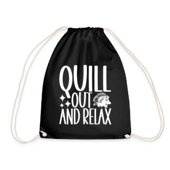 Porc-épic mignon - Sac de sport léger - noir - Devant