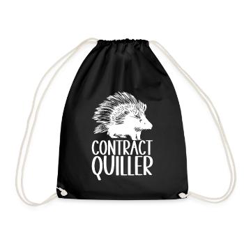 Porc-épic mignon - Sac de sport léger - noir - Devant