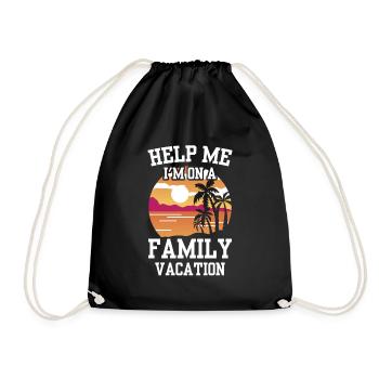 Aide Je suis en vacances en famille Vacances en famille - Sac de sport léger - noir - Devant
