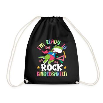 Ich Bin Bereit Den Kindergarten Zu Rocken Kinder - Turnbeutel - Schwarz - Vorne