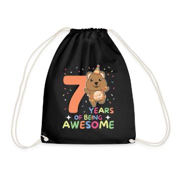 Quokka pour les enfants de 7 ans - Sac de sport léger - noir - Devant
