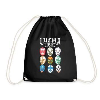 Luchador Masks Lucha Libre - Turnbeutel - Schwarz - Vorne