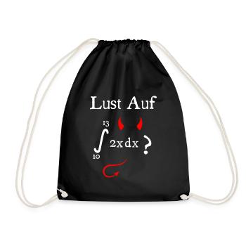 Lust Auf Integral 2xdx mit Grenzen 10 und 13 = 69 - Turnbeutel - Schwarz - Vorne