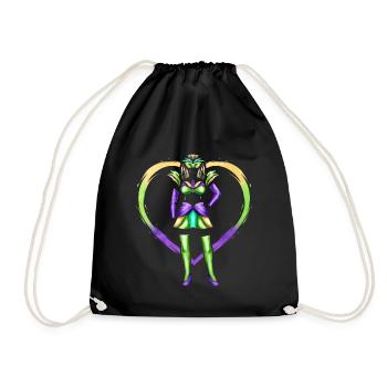 Costume de femme avec masque pour Mardi Gras - Sac de sport léger - noir - Devant