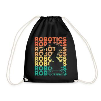 Robot Robotique Ingénieur Rétro - Sac de sport léger - noir - Devant