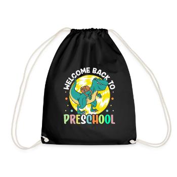 Welcome Back to Preschool Back to School - Drawstring Bag - black - Front