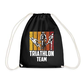 Triathlon Team Triathlete Triathlons Triathlete - Drawstring Bag - black - Front
