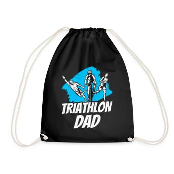 Triathlon Papa Triathlete Triathlons Triathlete - Drawstring Bag - black - Front