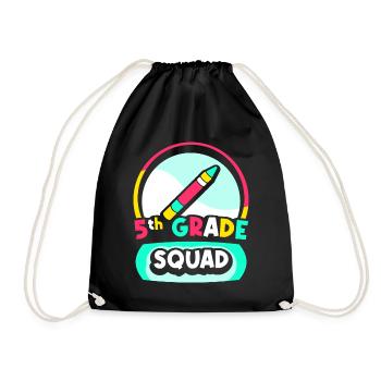 5th Grade Team Fifth Year School - Drawstring Bag - black - Front