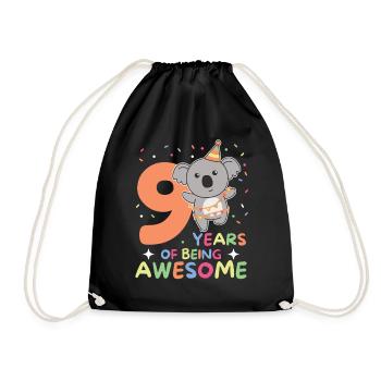 Koala pour les enfants de 9 ans de neuf ans - Sac de sport léger - noir - Devant