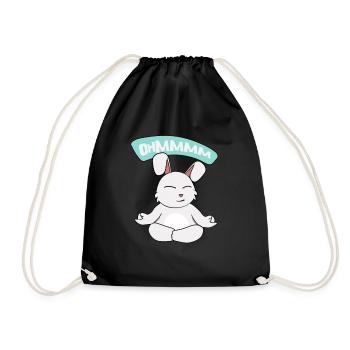 Ohmmm Yoga Osterhase I Meditation Entspannung - Turnbeutel - Schwarz - Vorne