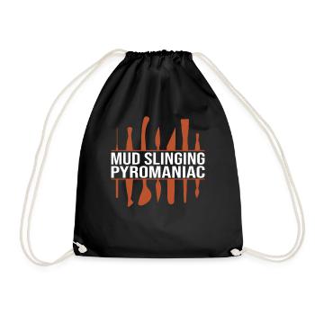 Pottery Clay Pottery Course Pottery Getöpfert - Drawstring Bag - black - Front