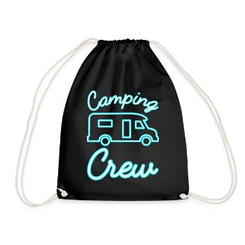 Camping Crew Wohnmobil Teilintegriert Fahrer - Turnbeutel - Schwarz - Vorne