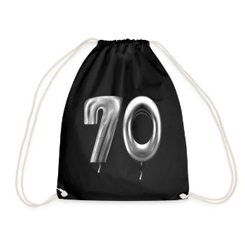 70e anniversaire ballons d’anniversaire 70 ans - Sac de sport léger - noir - Devant