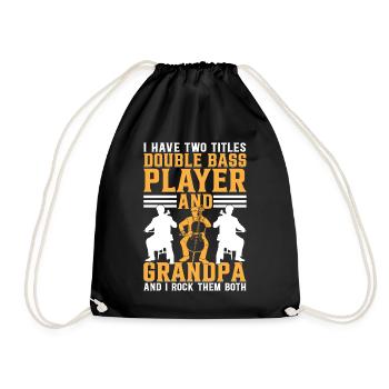 Contrebassiste Grand-père Contrebassiste Grand-père - Sac de sport léger - noir - Devant