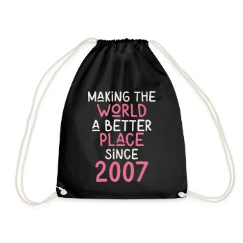 Rendre le monde meilleur depuis 2007 - Sac de sport léger - noir - Devant
