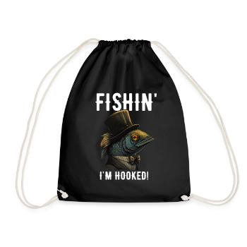 Retro Fishin Je suis accroché - Sac de sport léger - noir - Devant