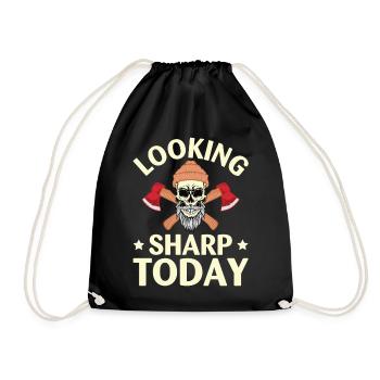 Funny Looking Sharp Today For Axe Thrower - Turnbeutel - Schwarz - Vorne