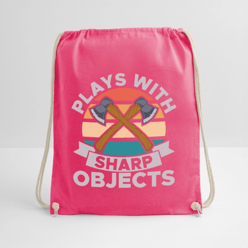 Plays With Sharp Objects Funny For Axe Thrower Turnbeutel