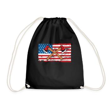 Drapeau patriotique américain pour lanceur de hache - Sac de sport léger - noir - Devant