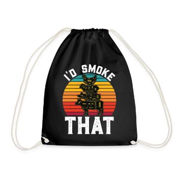 I'd Smoke That Funny BBQ Master - Turnbeutel - Schwarz - Vorne