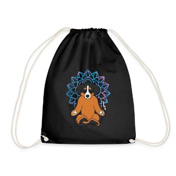 Chemise Chien Yoga Mandala Drôle Spirituel Med - Sac de sport léger - noir - Devant