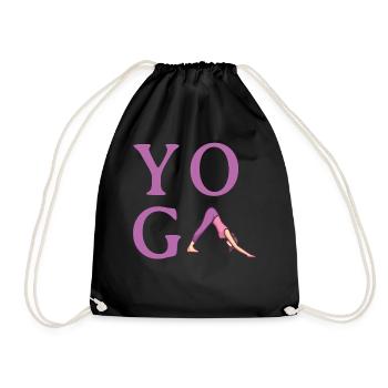 Yoga minimaliste simple - Sac de sport léger - noir - Devant