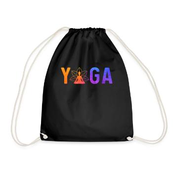 Yoga minimaliste simple - Sac de sport léger - noir - Devant
