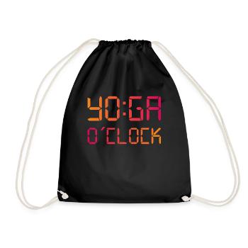 YO:GA O'Clock Yoga - Turnbeutel - Schwarz - Vorne