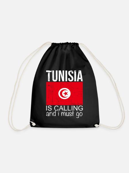 Tunesien - Turnbeutel - Schwarz