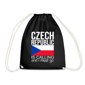 Czechia - Drawstring Bag - black - Front