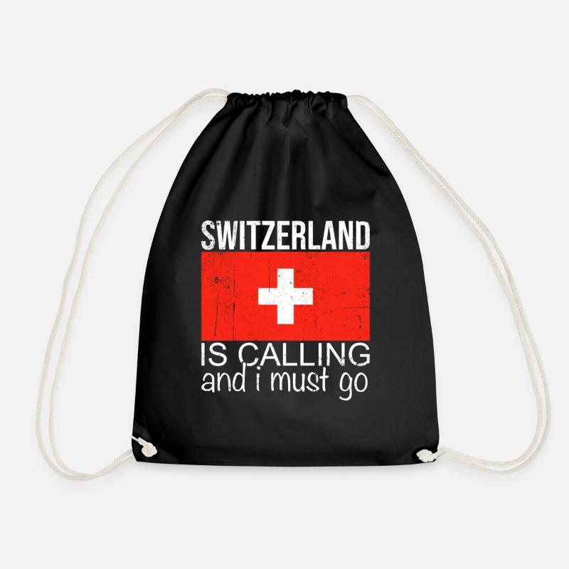 Schweiz Spruch - Turnbeutel - Schwarz