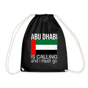 Abu Dhabi Spruch - Turnbeutel - Schwarz - Vorne