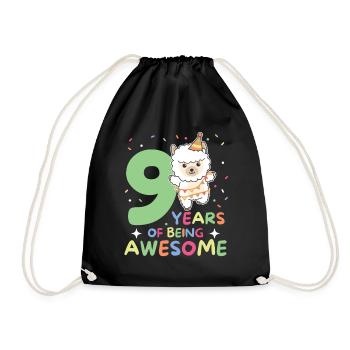 Alpaga pour les enfants de 9 ans de neuf ans - Sac de sport léger - noir - Devant