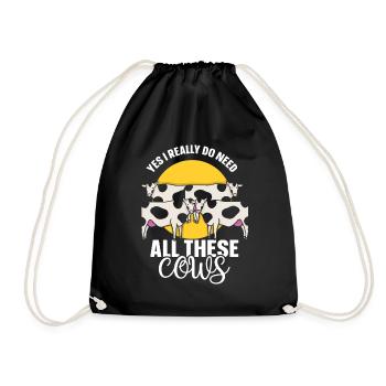 Ja Ich Brauche Wirklich All Diese Kühe Kuh Tiere - Sac de sport léger - noir - Devant