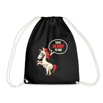 Parler Derby avec moi cavalier équitation - Sac de sport léger - noir - Devant