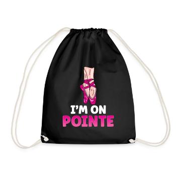 Je suis sur Pointe Ballerina Ballet Dancer - Sac de sport léger - noir - Devant