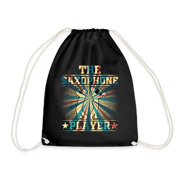 The Saxophone Player Saxophone Lover Saxophonist - Drawstring Bag - black - Front