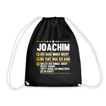 Joachim - Turnbeutel - Schwarz - Vorne