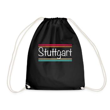 Stuttgart - Turnbeutel - Schwarz - Vorne