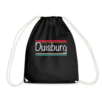 Duisburg - Turnbeutel - Schwarz - Vorne