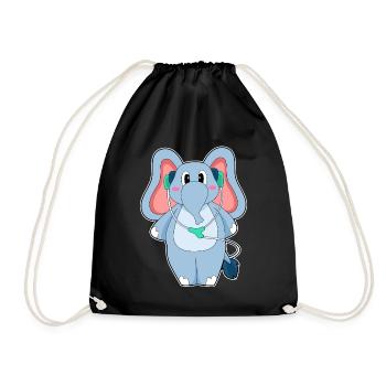 Musique casque Elephant - Sac de sport léger - noir - Devant