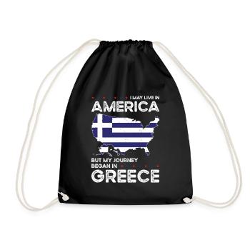 Né en Grèce Grèce Américain - Sac de sport léger - noir - Devant