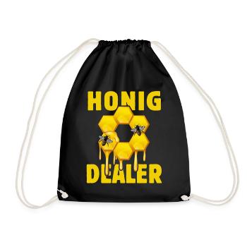 Bienenflüsterer - Biene - Imker- Honigdealer - Turnbeutel - Schwarz - Vorne