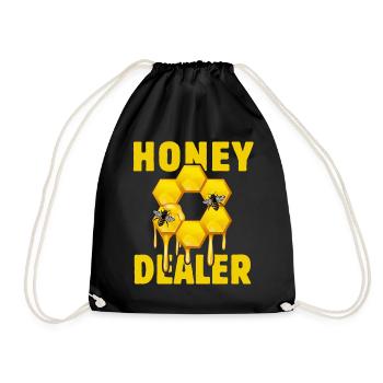 Honey Dealer - Bee Whisperer - Bee - Beekeeper - Drawstring Bag - black - Front