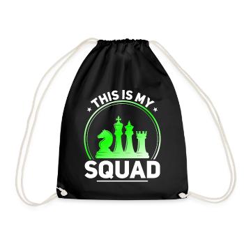 Chess Chess Player Tournament for Clever Minds - Drawstring Bag - black - Front