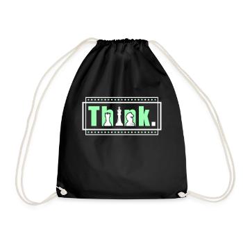 Chess Chess Player Tournament for Clever Minds - Drawstring Bag - black - Front