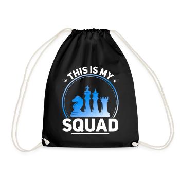 Chess Chess Player Tournament for Clever Minds - Drawstring Bag - black - Front