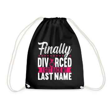 Divorce Divorced - Drawstring Bag - black - Front