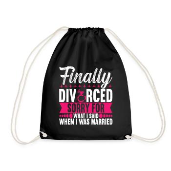 Divorce Divorced - Drawstring Bag - black - Front